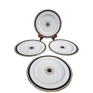 Lenox Fine China Accent Collection Medallion Plates Set of Four VTG